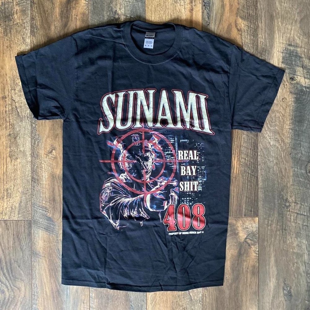 NEW Sunami Band T-Shirt MEN'S SIZE MEDIUM Metal Hardcore Punk Rock Black GILDAN